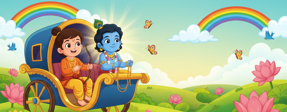 more thin banner related to bhagwat gita for kids